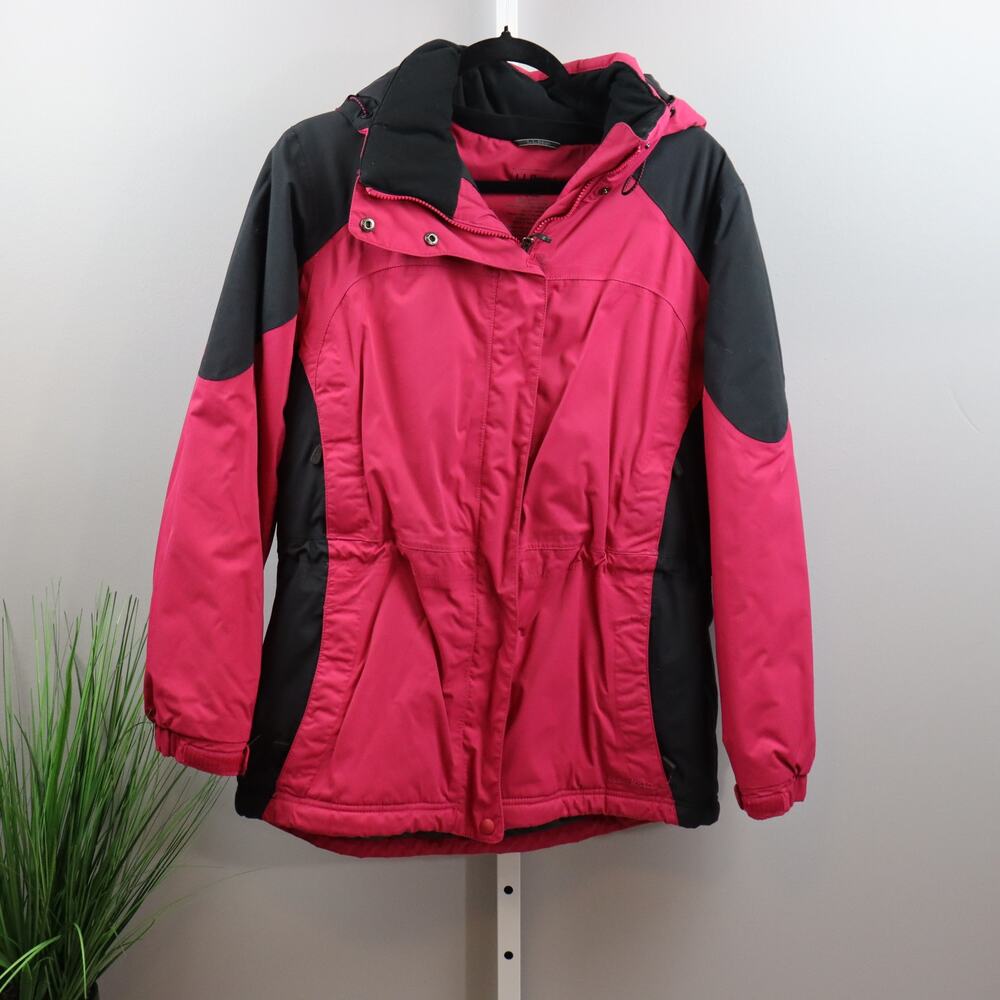L.L.‎ Bean Pink Black Insulated Winter Jacket L